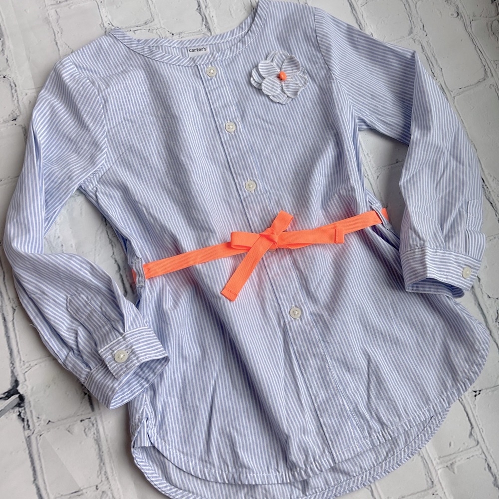 NWOT Carter’s Button-up Tunic Blouse with Belt
